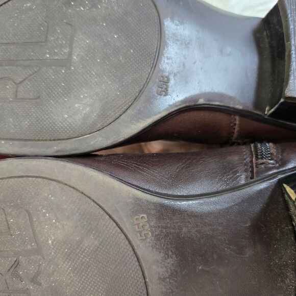 LAUREN Ralph Lauren McLeod Brown Leather Suede Riding Style Boot w/ Bridle 5.5 - Picture 15 of 15